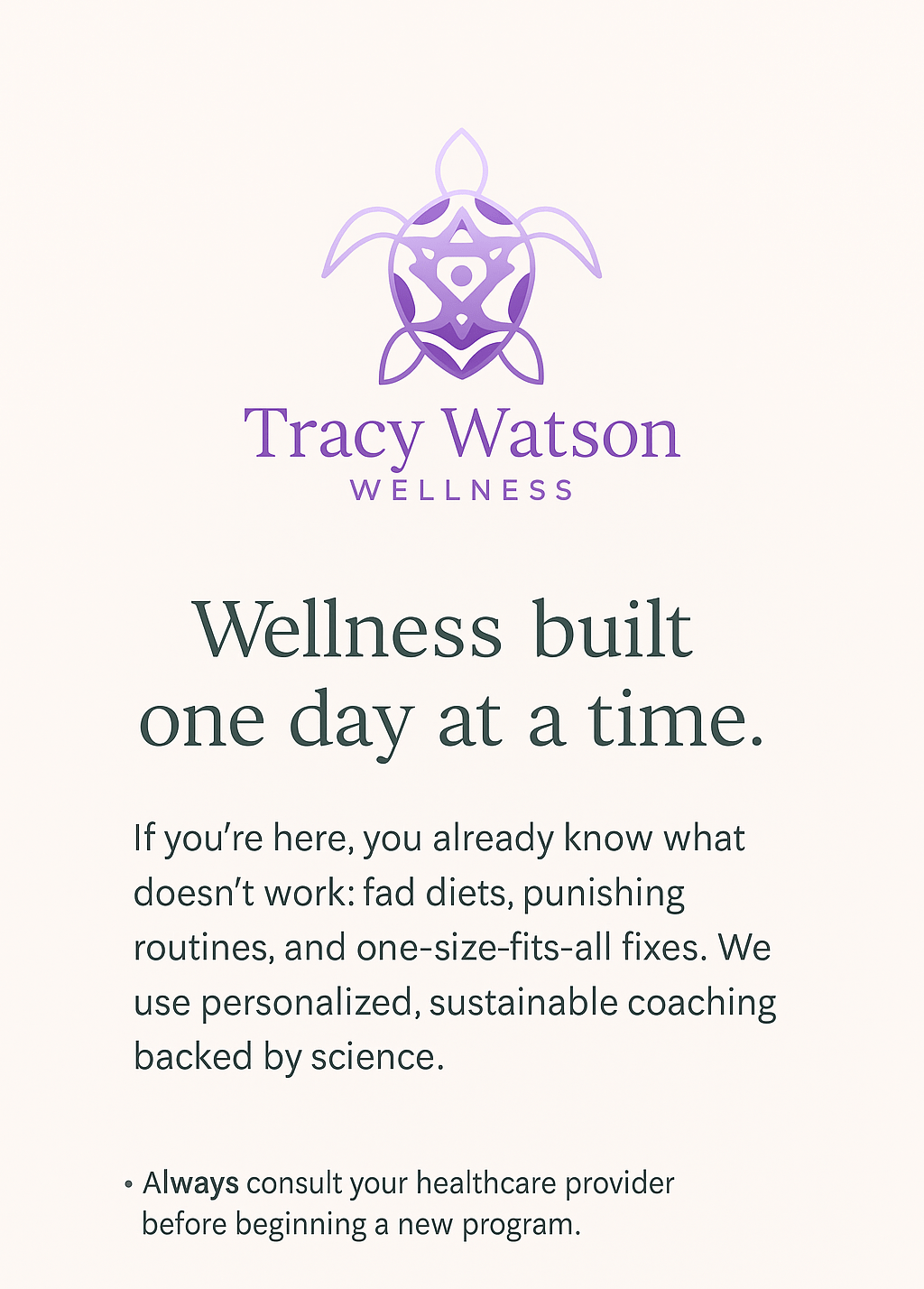 Tracy Watson Wellness logo above the text